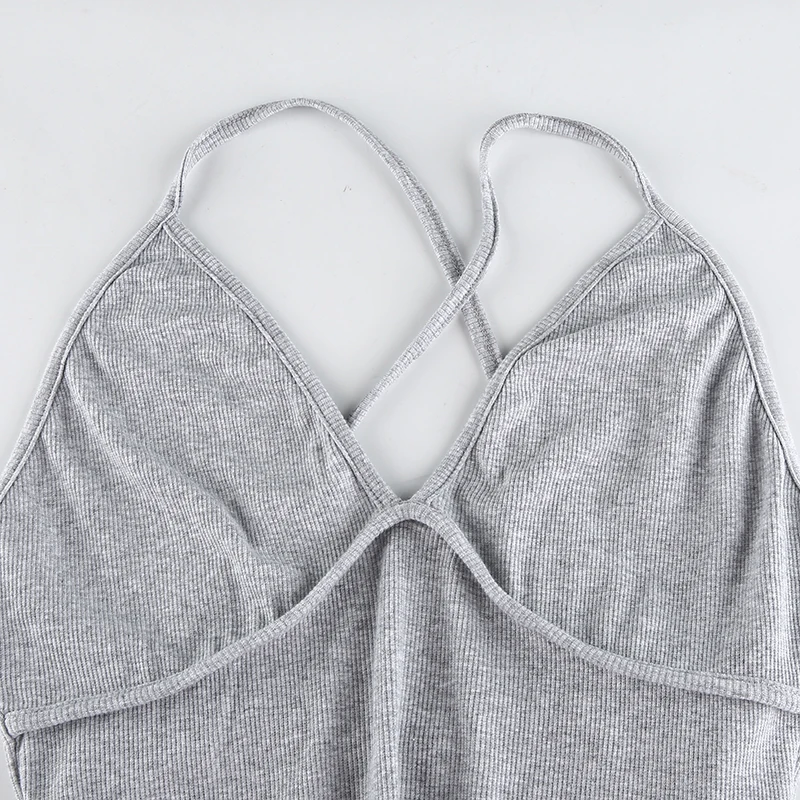 

HEYounGIRL Cross Bandage Bodycon Long Jumpsuit Rompers Sleeveless Backless Sexy Jump Suits for Women Fitness Summer Overalls