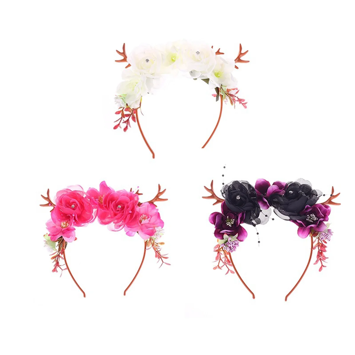 Рождественские ободки для волос заколка с цветком повязка на голову