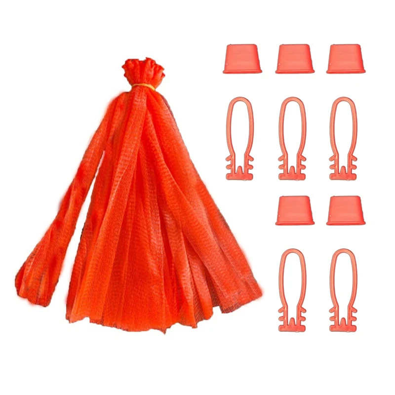 

100Pcs Reusable Produce Bags 15.7 Inch Mesh Storage Bags Comes with Loop-Style Closures for Grocery Shopping & Storage