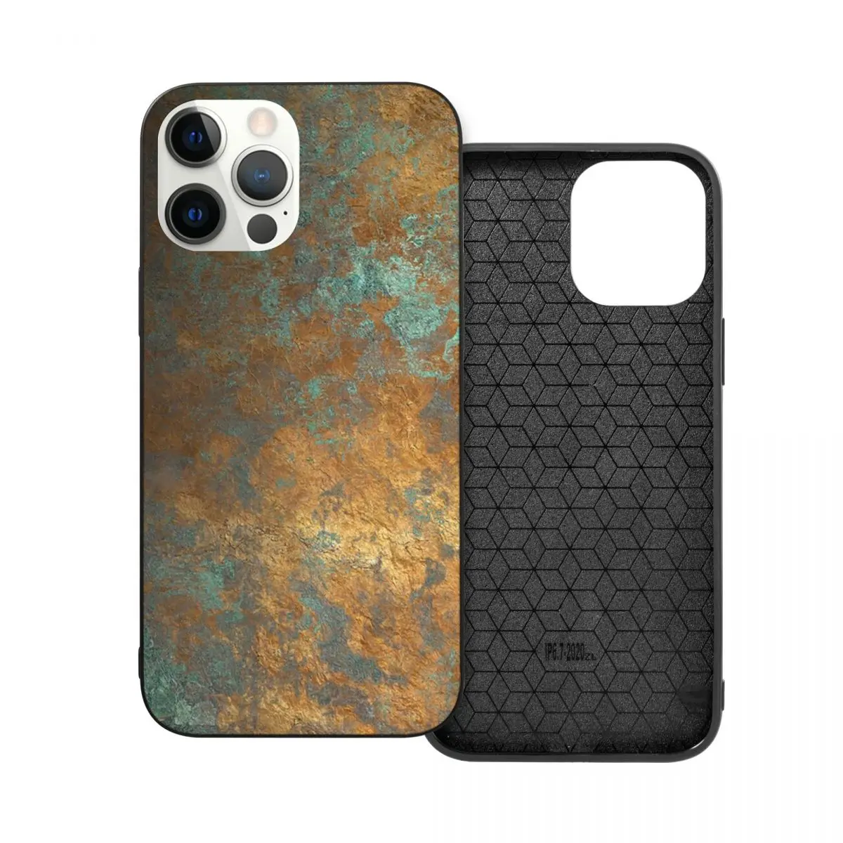 

Окисленная медь PC Glass TPU чехол для телефона iPhone 13 12 11 Xs Xr X Pro Max Mini 7 8 Se2 Plus 6 6S