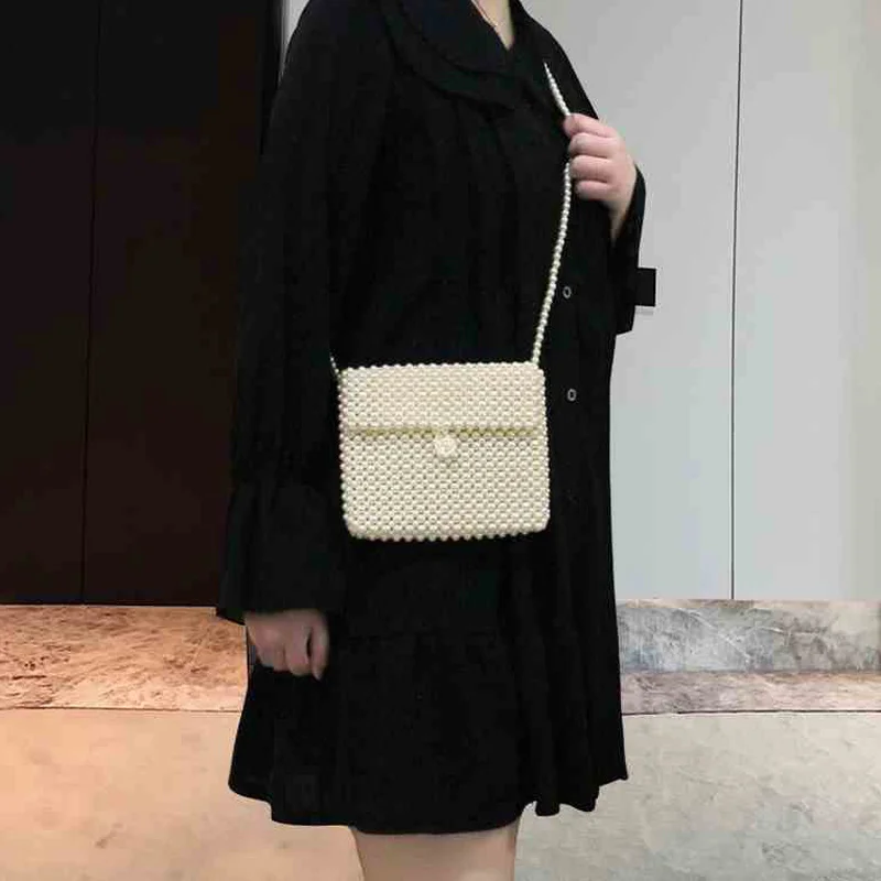 Хит продаж вечерние винтажные сумки с имитацией жемчуга ручная тканая сумка