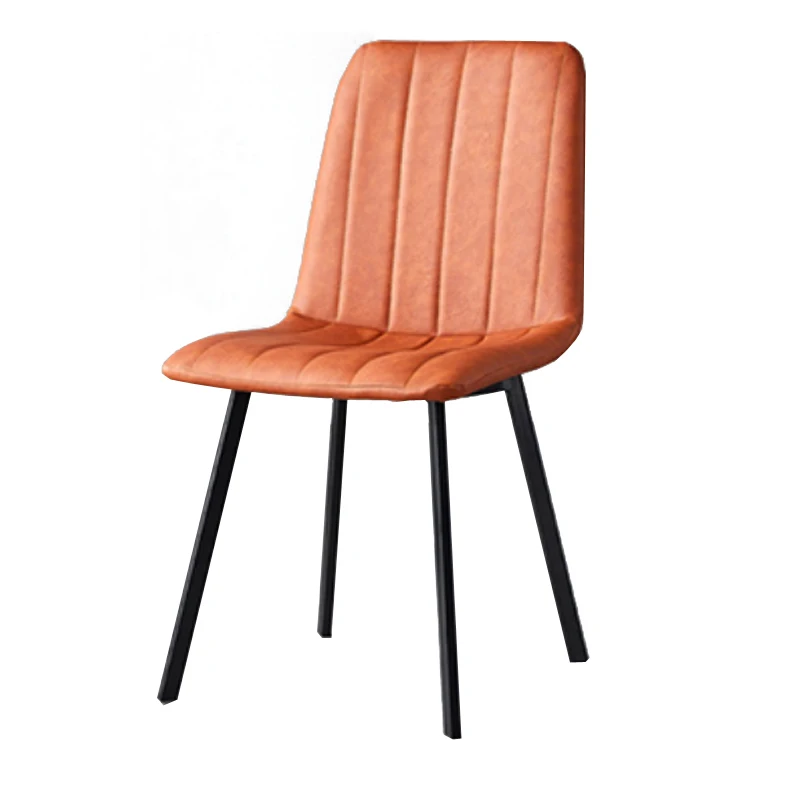 

Nordic restaurant modern simple leather stool back net red desk makeup iron art light luxury dining tables and chairs