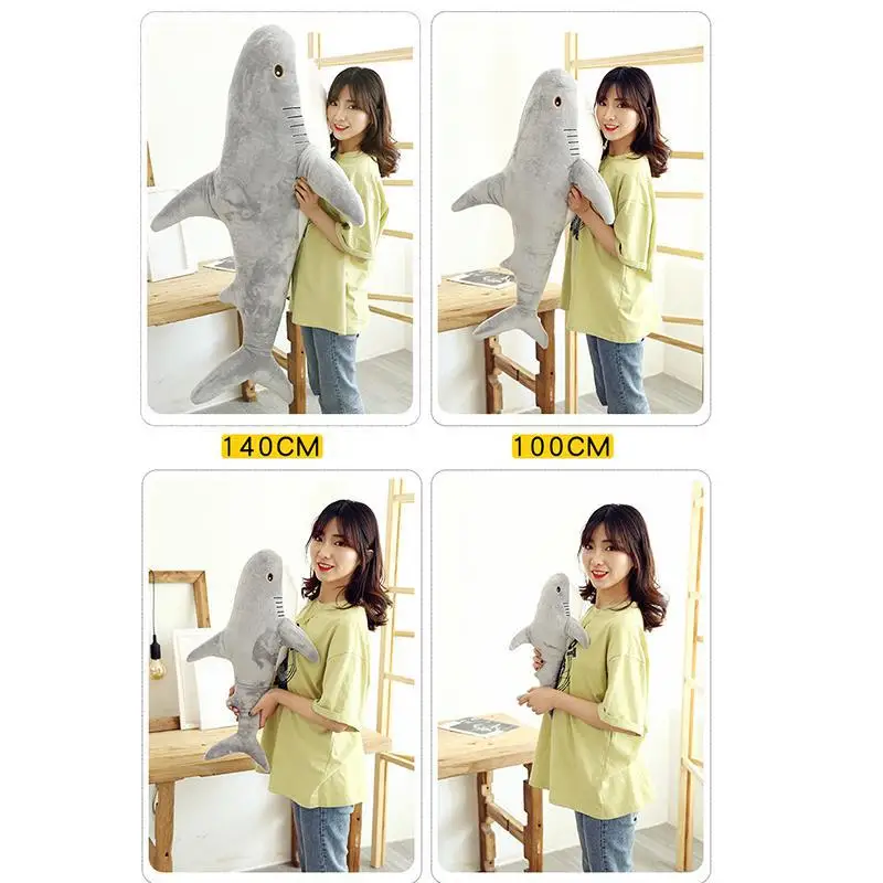 Игрушка плюшевая кусающая Акула 80/100 см большой размер | Игрушки и хобби