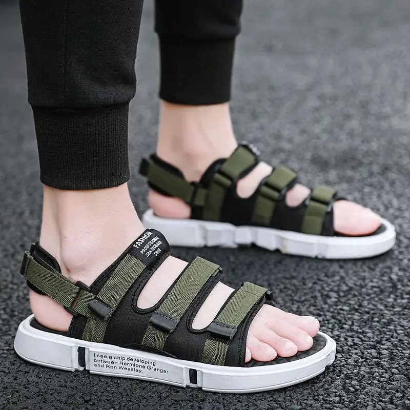 

Men's antislip sandals Men Beach shoes Men's Roman Sandals Summer woman Outdoor Flat Sandals Large Size 35-45 Sports Sandalias