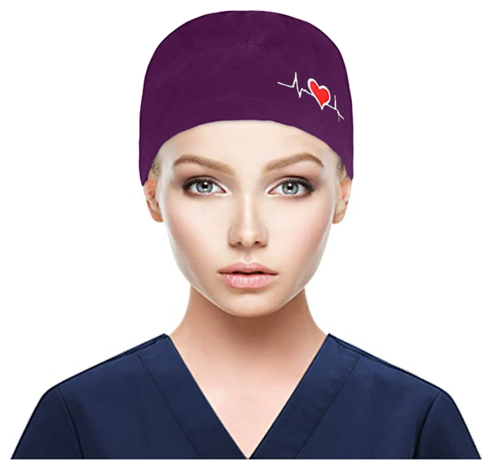 Женские хлопковые шапки Gorro Enfermera модные с принтом для медсестер Кепка пуговицами