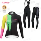 Зимняя велосипедная одежда 2021, костюм, Женская велосипедная одежда, куртка с длинным рукавом, теплая флисовая форма, Женская велосипедная спортивная одежда