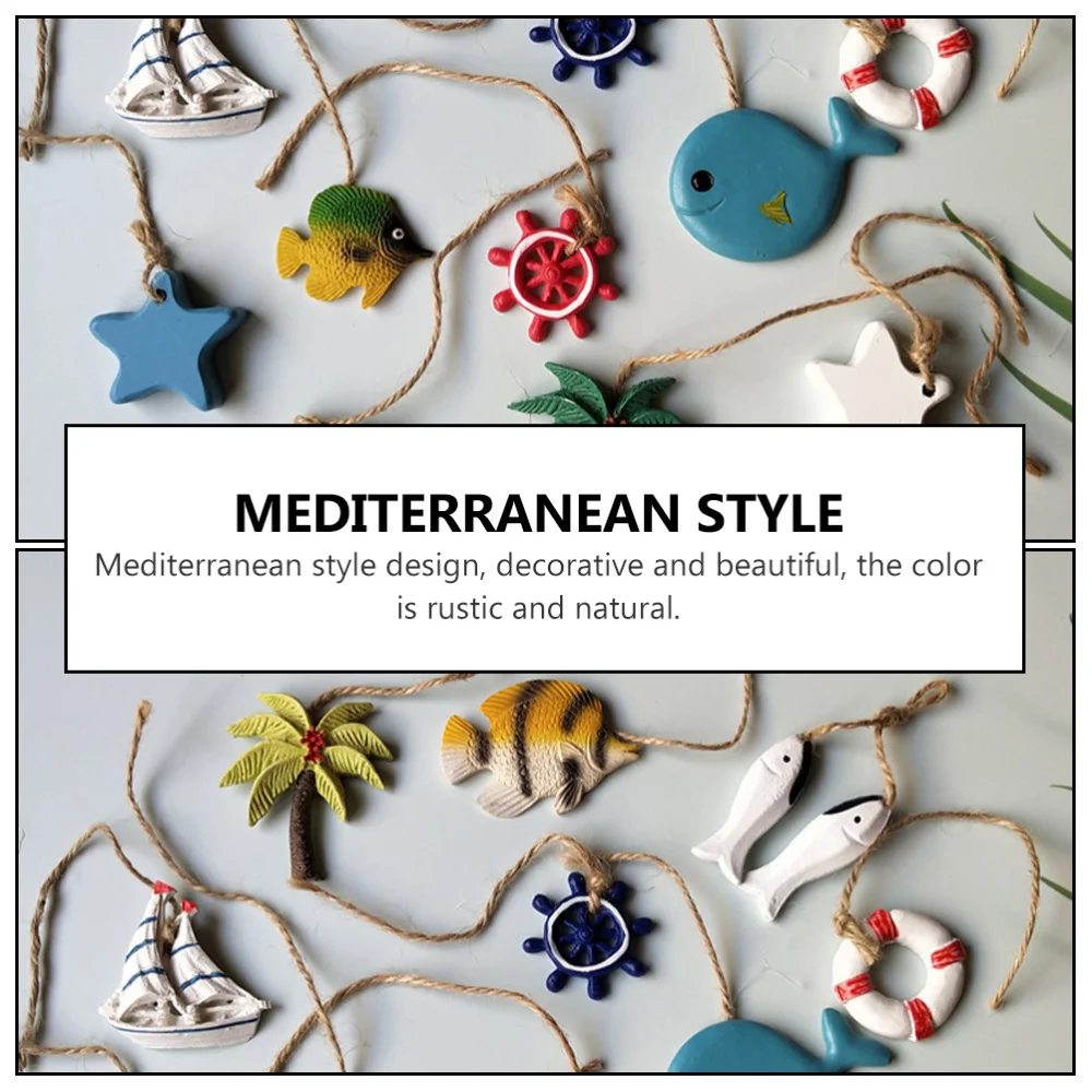 

8PCS Ocean Style Small Hanging Decor Mediterranean Home Wall Pendant (8 Styles)