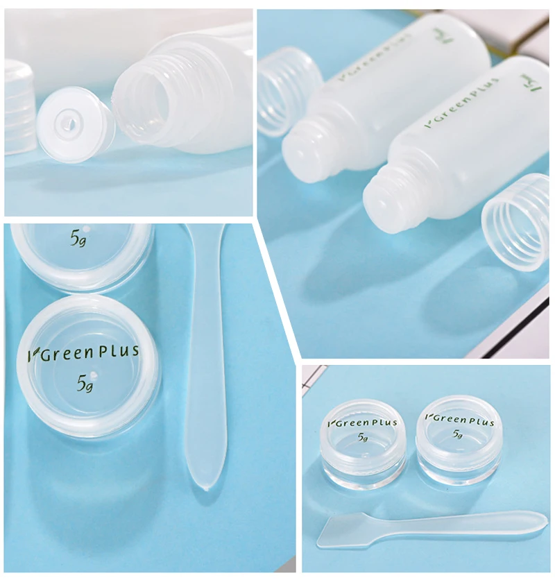5 шт. мини портативный прозрачный дорожный флакон для косметических средств Крем