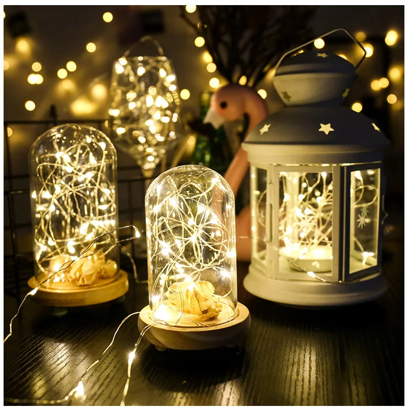 

New 2M 5M 10M Copper Wire LED String lights Holiday lighting Fairy Garland For Christmas Tree Wedding Party Decoration