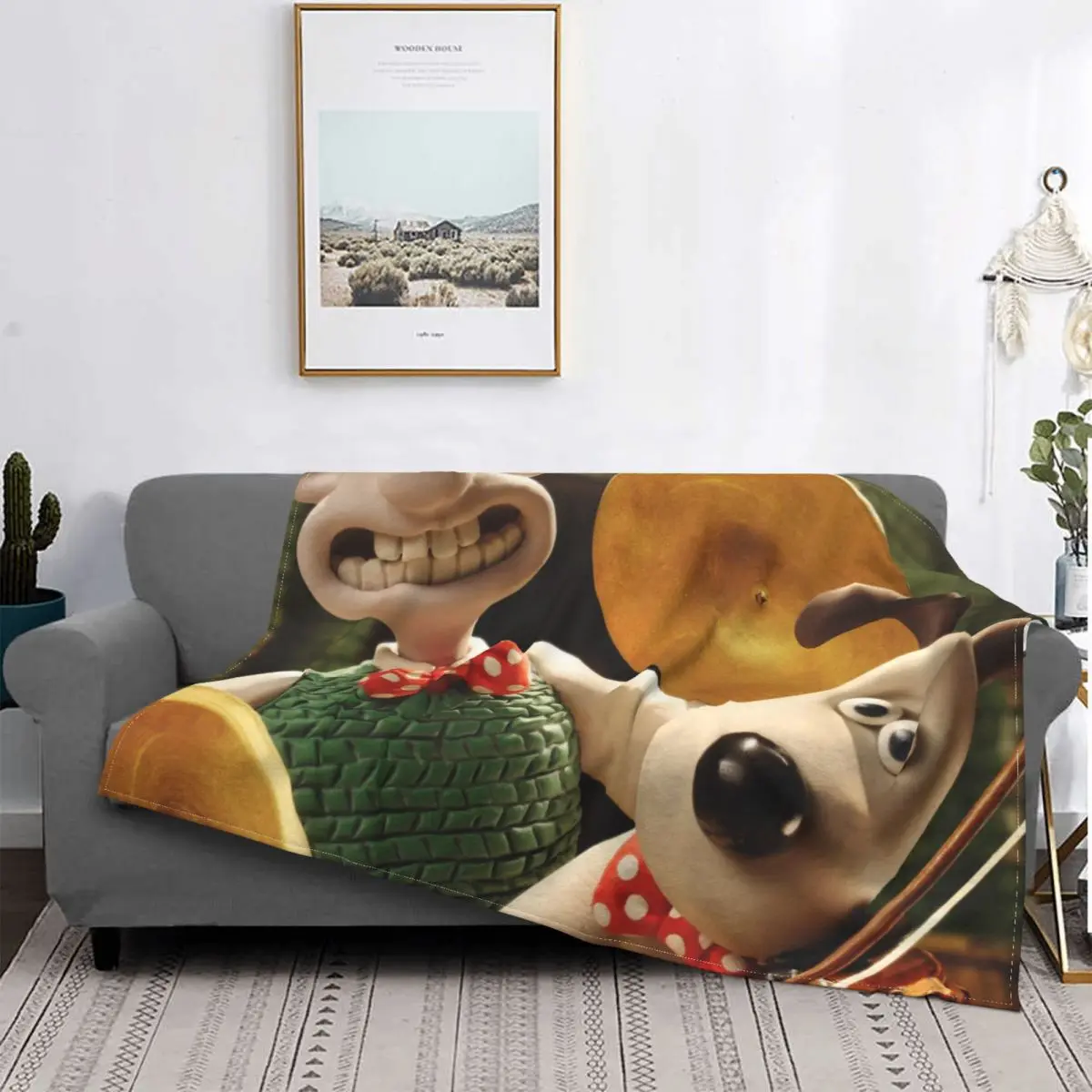 

Wallace Gromit Hilarious Animation Blanket Flannel Spring Autumn Play An Instrument Warm Throws For Winter Bedding