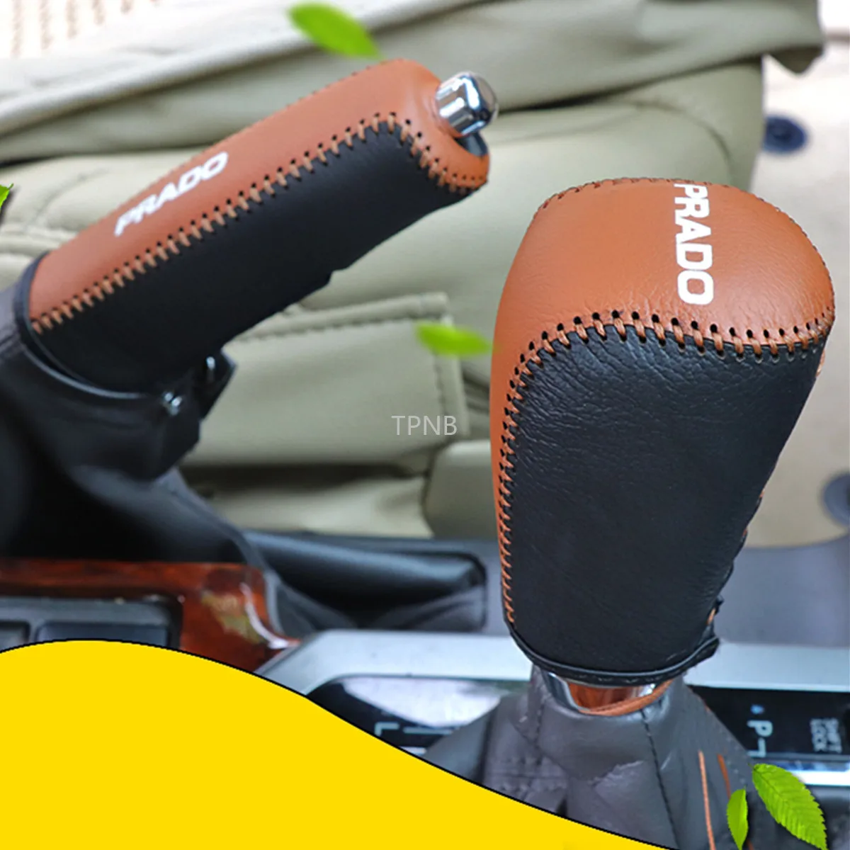 Ручка переключения передач из натуральной кожи ручной тормоз для Toyota Land Cruiser Prado