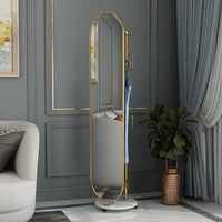 gy light luxury dressing mirror clothes rack integrated rotating full length mirror household floor mirror movable large mirror