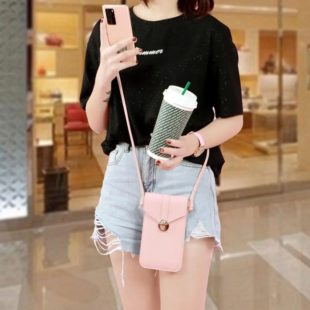 

Женский модный кошелек-мессенджер из искусственной кожи с застежкой-замком, женский маленький кошелек в стиле ретро с застежкой для студен...