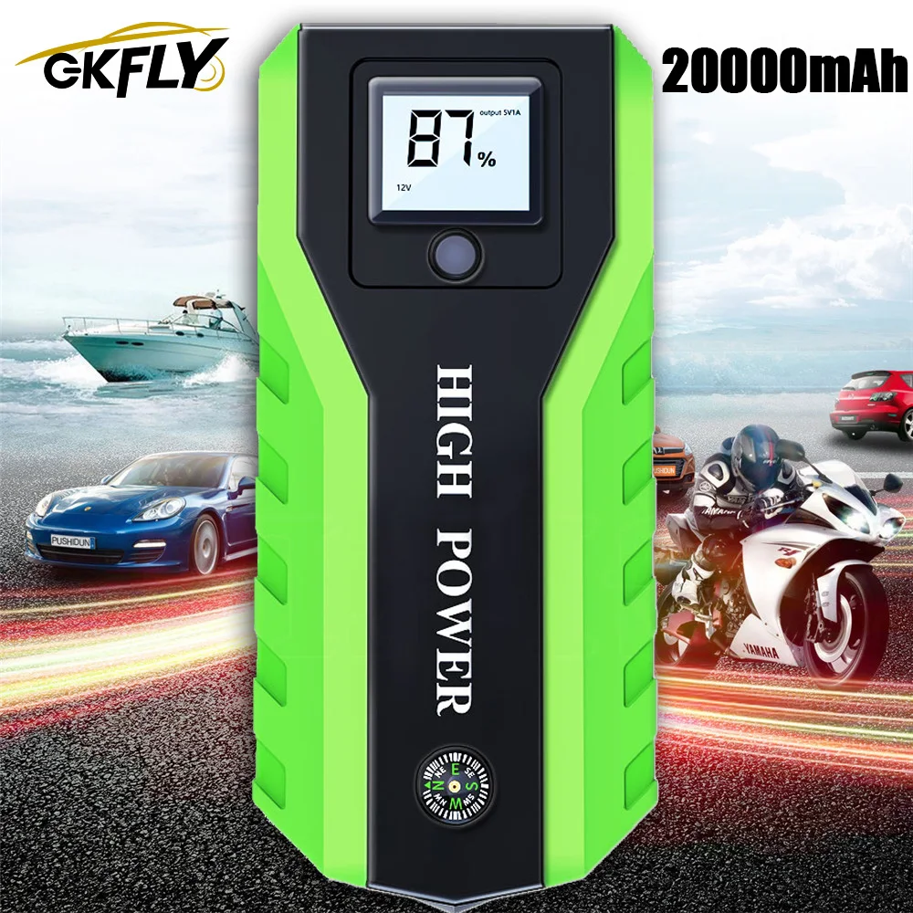 

GKFLY Emergency 20000mAh 1000A Car Jump Starter 12V Starting Device Power Bank Car Battery Booster Charger For Gasoline Diesel
