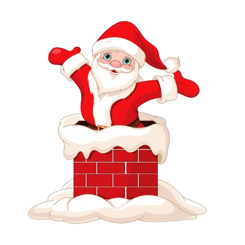 Рождественские штампы и с Санта Клаусом трафареты для вырезания рамки дымохода