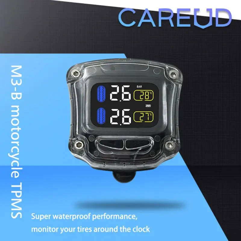Мотоциклетный инструмент водонепроницаемый TPMS внутренний внешний с 2 датчиком