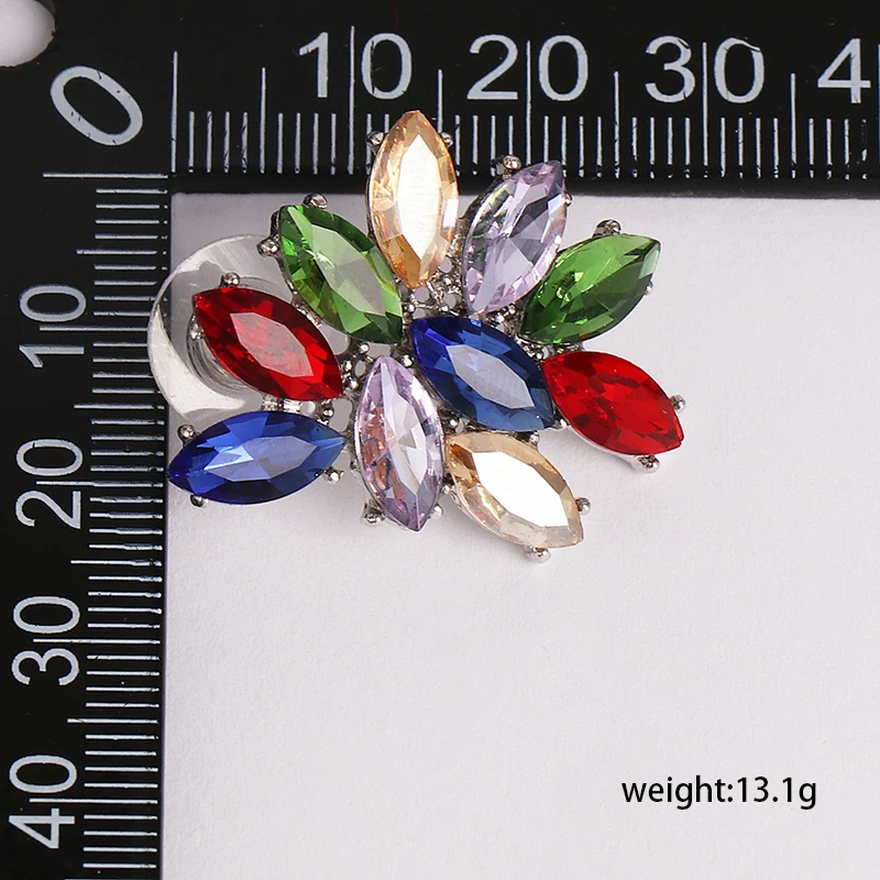 FASHIONSNOOPS винтажные красочные стразы маленькие серьги-гвоздики для женщин