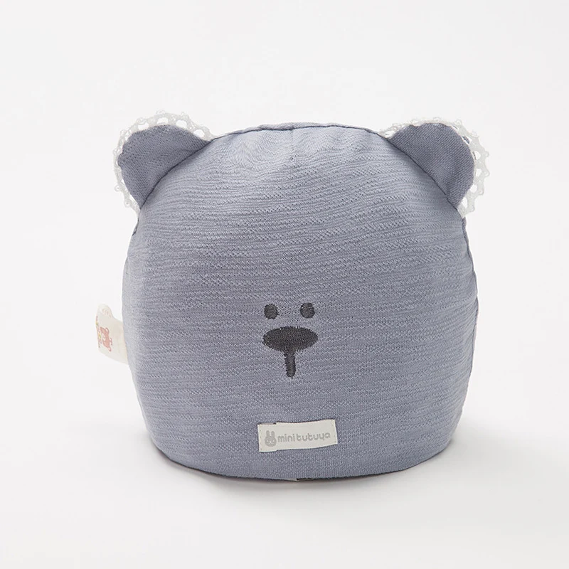 Кружевные детские вязаные шапочки с медведем для новорожденных мальчиков и