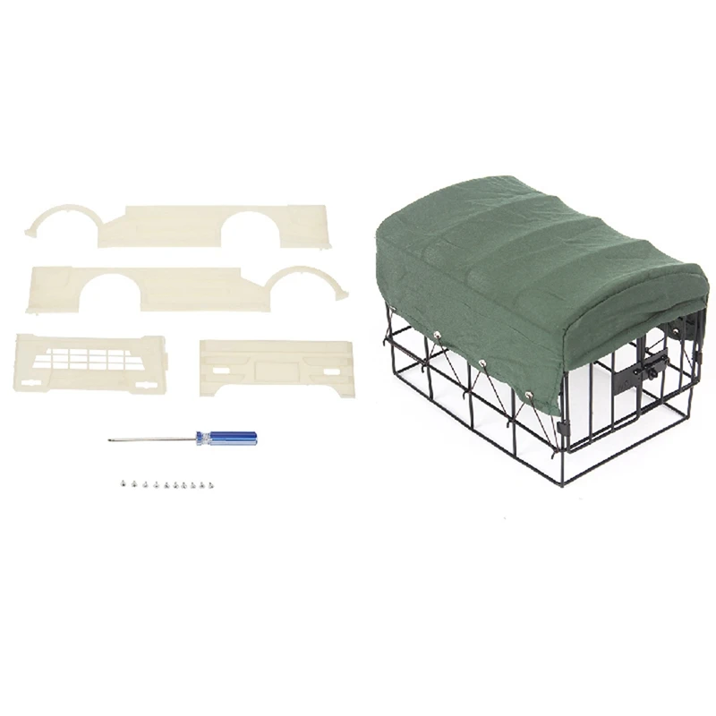 

FBIL-Railing Fence Tent Frame Shed Hood Cover Cloth Modification With For WPL D12 1/10 RC Car Body Armor Surrounded Kits