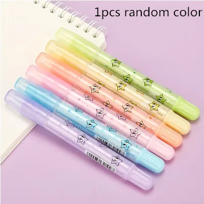 1pcs random Милые кавайные Звездные вращающиеся Ластики для карандашей в форме ручки Ластик карамельного цвета школьные резинки для детей корейские канцелярские принадлежности студенческий подарок - Цвет: 1pcs random
