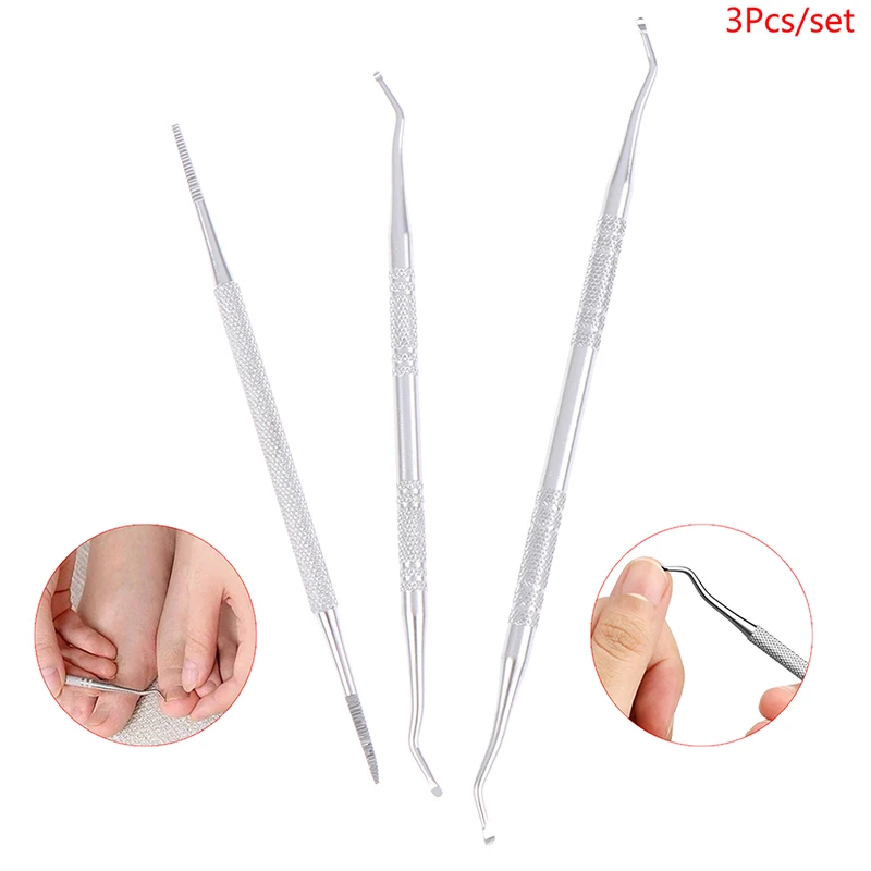 

3pcs/set Ingrown Toe Nail File Manicure Pedicure Care Manicure Correction Tool Professional Nail Care