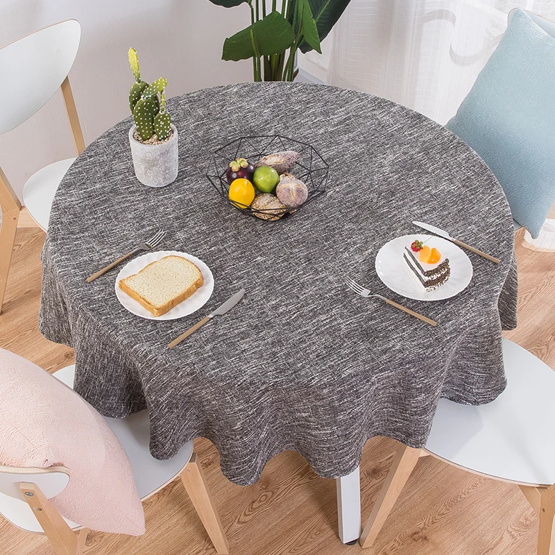 RZCortinas Table Cloth Round Wedding Party Cover Cotton Linen Tablecloth Nordic Tea Coffee Tablecloths Home Kitchen Decor | Дом и сад