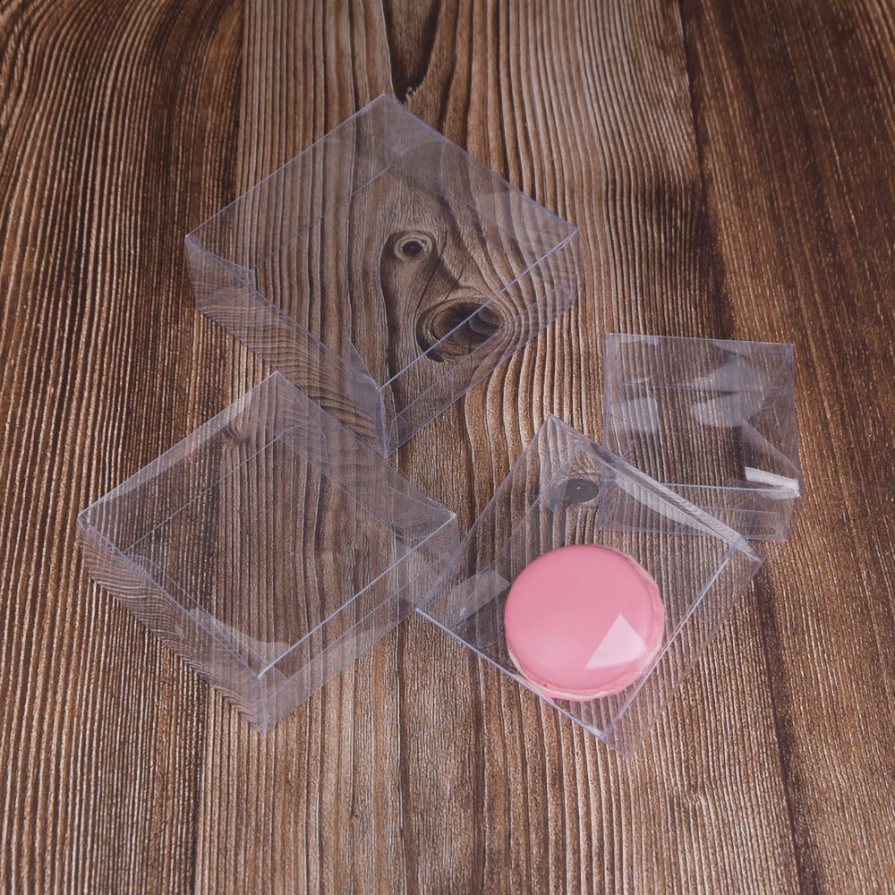 50pcs Clear Plastic Boxes For Gifts Matte PVC Box Handmade Soap Macaroon Packing Candy Gift Wedding Party Favor | Дом и сад