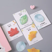 leaf shape sticky note cartoon cute stickers color portable tearable memo pad gift school supplies stationery