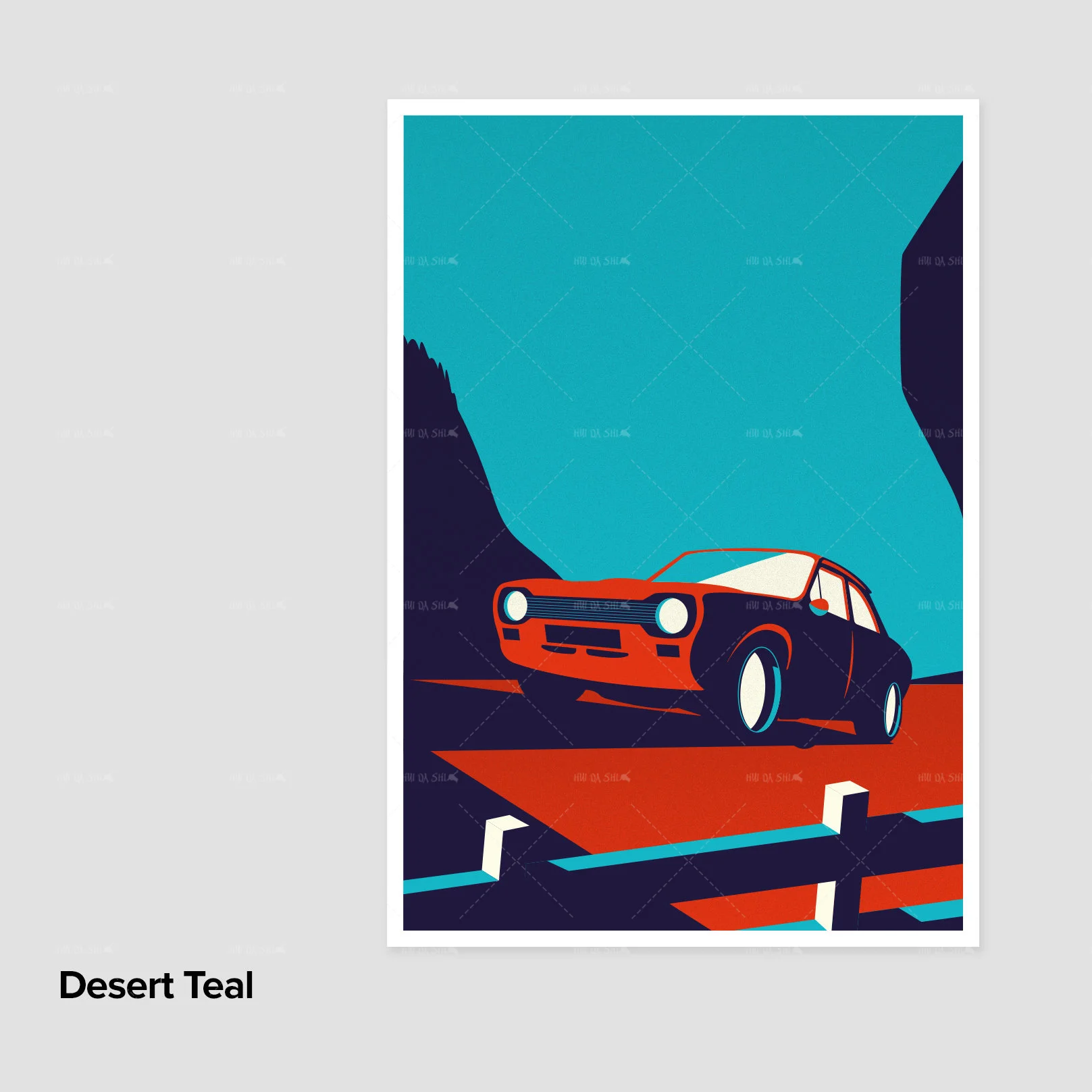 Strona główna Ford Mk 1 Эскорт принчатный на натуральном белом красивый дизайн холщо