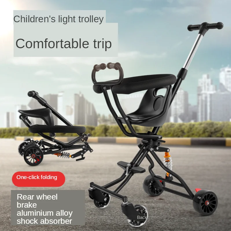 

Hot-selling Baby Stroller, Sliding Baby Artifact, Lightly Foldable, Walking Baby, Taking Baby Out, Four-wheel Baby Stroller