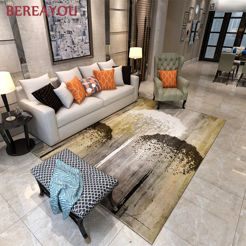 Современные ковры из полиэстера с рисунком карты большой ковер для гостиной