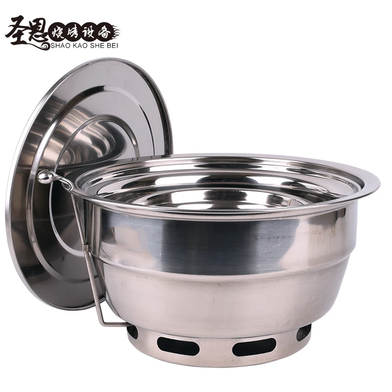 Корейский древесный уголь печь коммерческий барбекю горшок