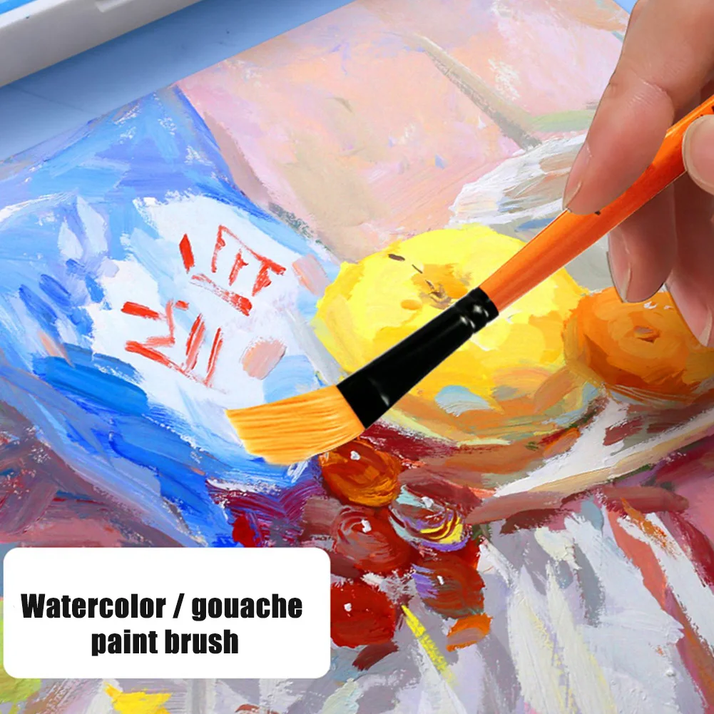 

10 Brushes Art Beginners Artists Graffiti Paint Brush Set Acrylic Painting With Bag Early Education School Long Handle For Kids