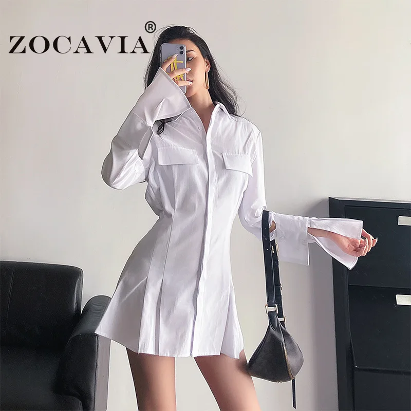 

Y2k Dress Woman Robe Femme Flared Sleeves White Dress Tunics Female Clothing Elegant Dresses for Women Vestidos De Mujer Casual