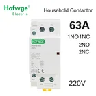 HCH8-63 модульный контактор 2P 63A 2NO или 2NC 1NO1NC 220V автоматический бытовой контактор типа Din-рейка