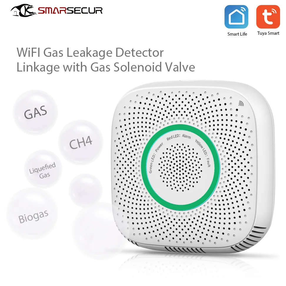 Wi-Fi смарт-телефон дистанционный тревожный детектор утечки горючего биогаза CH4