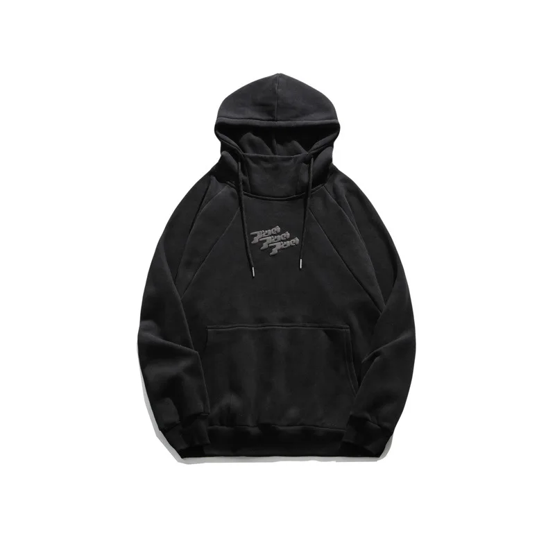 

Henry foam printing hooded loose stand collar ins net red couple's sweater men's autumn winter 2021 new plush