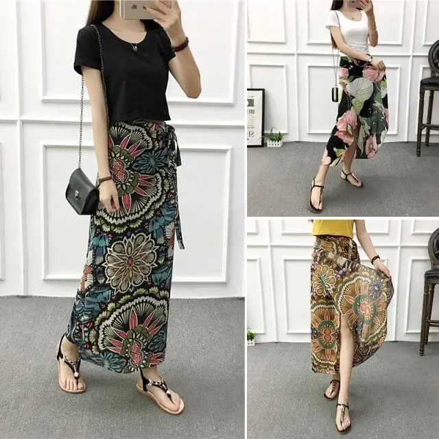

Summer Floral Holiday Loose Beach Dress