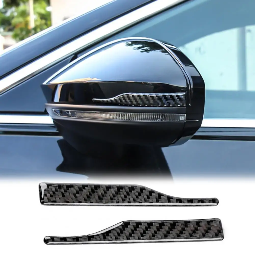 

Exterior Sticker 2Pcs Car Anti-collision Strip Carbon Fiber Rearview Mirror Anti-rub Trim for Audi A4L A6L A5 Q2L Automobiles Pa