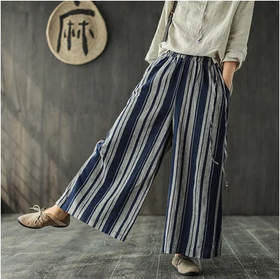 Весна-лето 2020 модные женские брюки с эластичной резинкой на талии Свободные