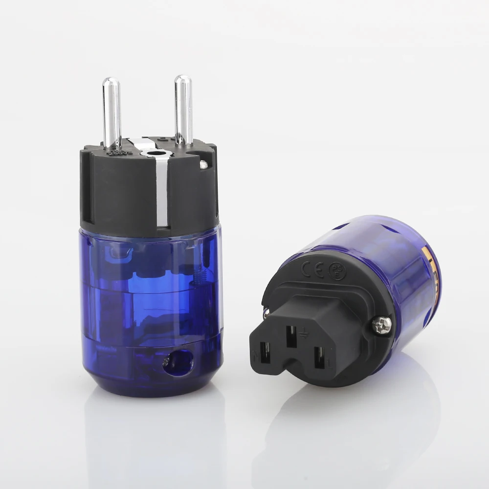 Штепсельная Вилка стандарта ЕС Schuko с родиевым покрытием 1 пара разъем IEC для Hi Fi