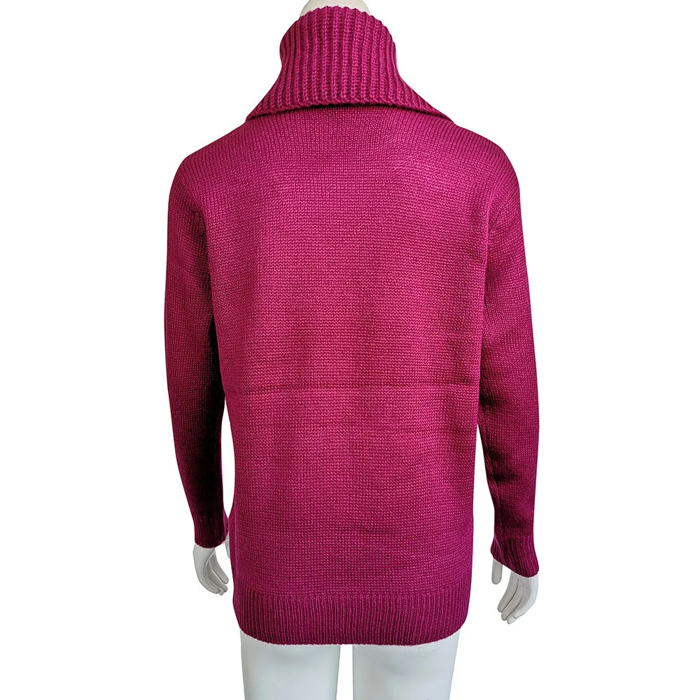 Jaycosin Women Long Sleeve Loose Turtleneck Knitted Sweater Elegant Chic Attractive Comfortable Lightweight Jumper Pullover | Женская