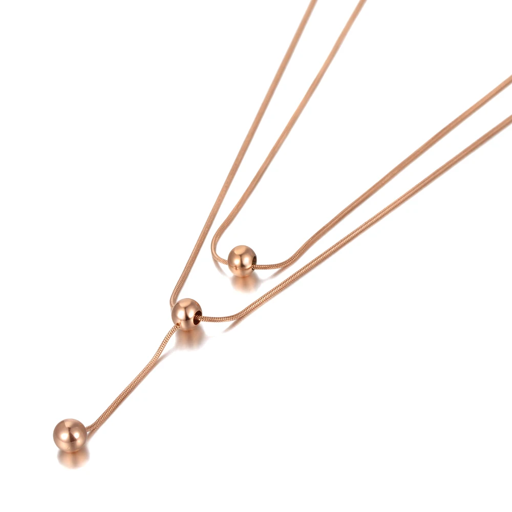 Женское Двухслойное колье Lokaer модное ожерелье из нержавеющей стали в богемном