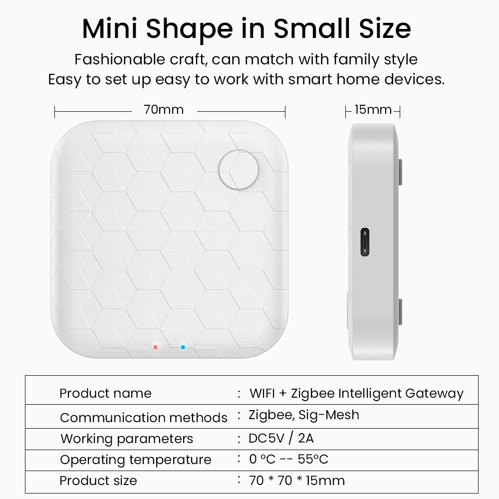 

Tuya Wifi Zigbee Hub Smart Gateway Remote Voice Control Home Smart Home Bridge Control Centor Work With Alexa Google Home App