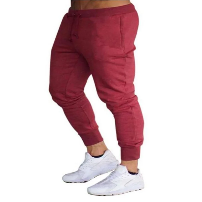

2020 new Men's High quality Brand Men pants Fitness Casual Elastic Pants bodybuilding clothing casual sweatpants joggers pants