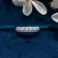 LUOWEND Solid 18K White Gold Rings AU750 Women Wedding Ring 060 CT Marquise Shape Real Natural Diamond Ring Fine Jewelry