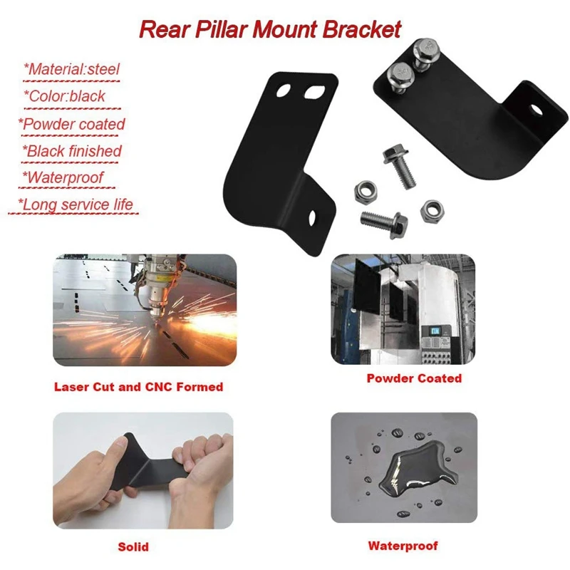 1 пара задняя крыша рулонная клетка светодиодный Запасной свет крепление скобы