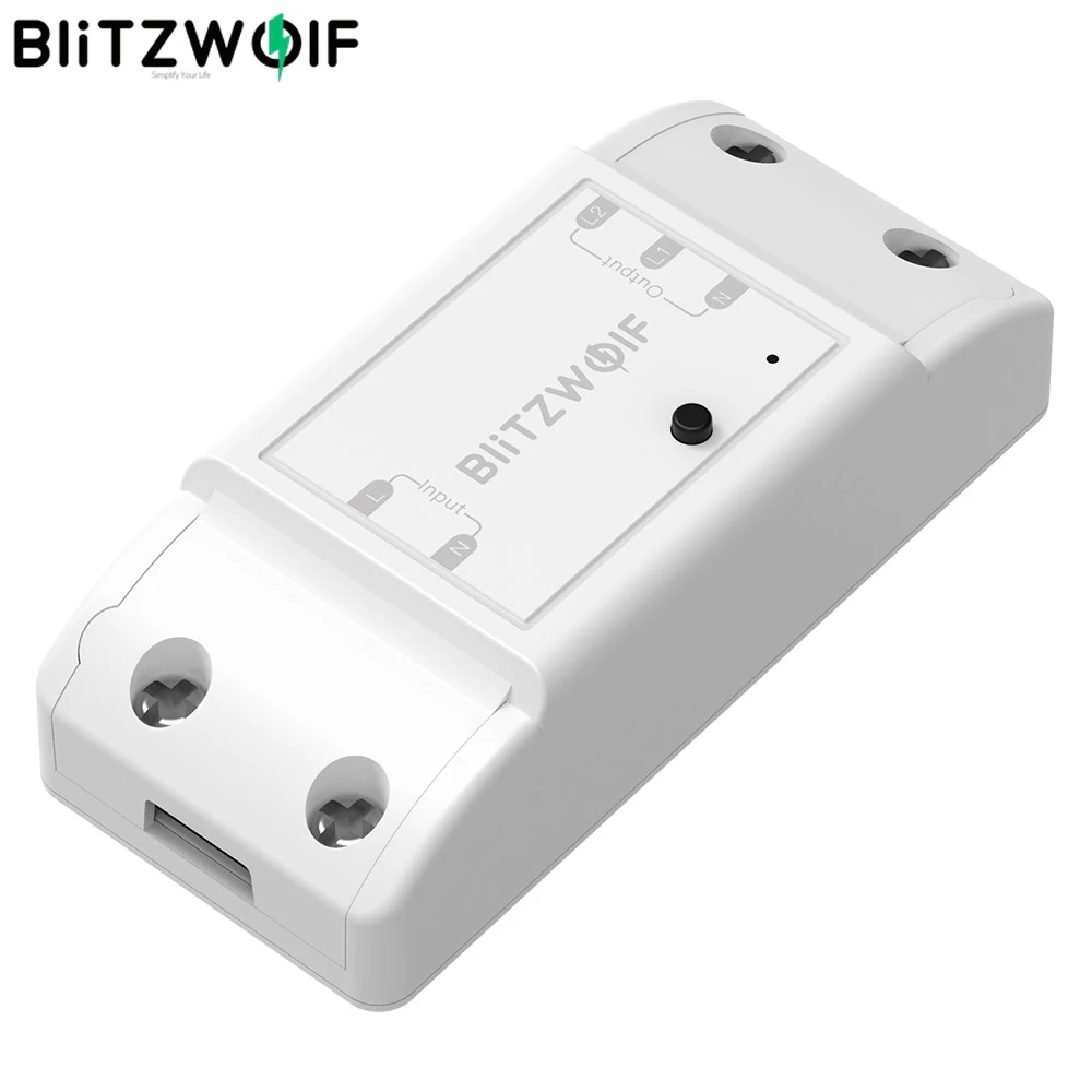 Базовый коммутационный модуль BlitzWolf для умного дома 2200 Вт 10 А 1/2 каналов Wi