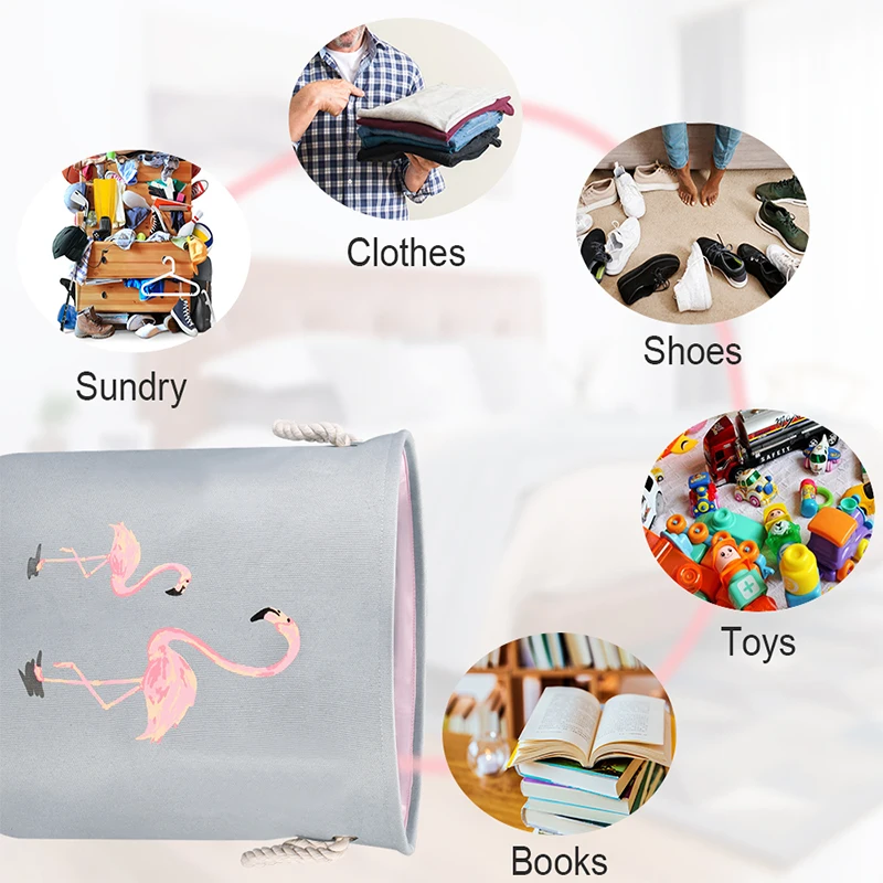 Складная корзина для белья подвесная круглая детской кроватки большая емкость 35