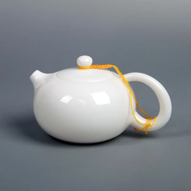 Аутентичный нефритовый фарфоровый чайный горшок керамический кунг фу